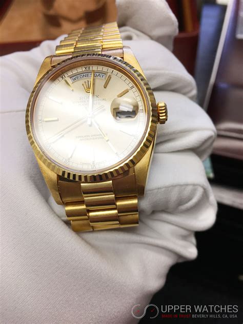 gold value of melted down rolex mens president watch|Rolex president 18238 value.